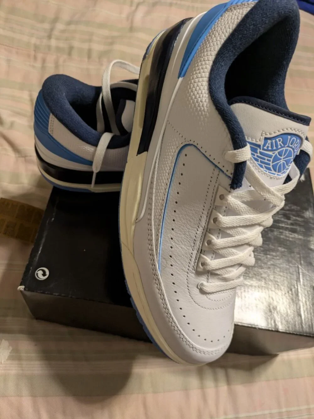 Air Jordan 2 3 Unc FD0383-144 White/Blue Size 10.5 US UK 9.5 EU 44.5 New Conditi